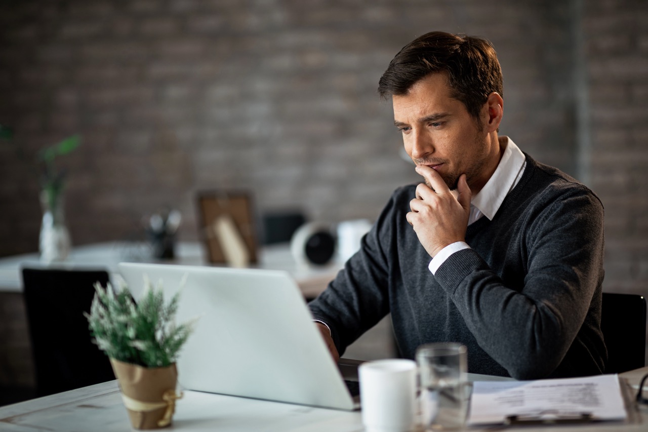 Business owner thinking